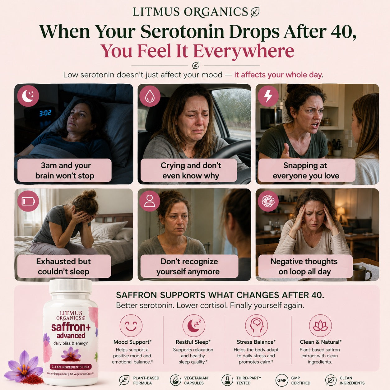 Litmus Organics - Saffron Advanced — Natural Mood & Anxiety Relief