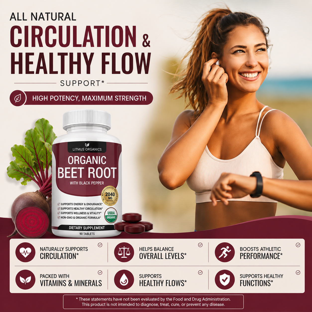 Litmus Organics - Beet Root Capsules — Blood Pressure Support
